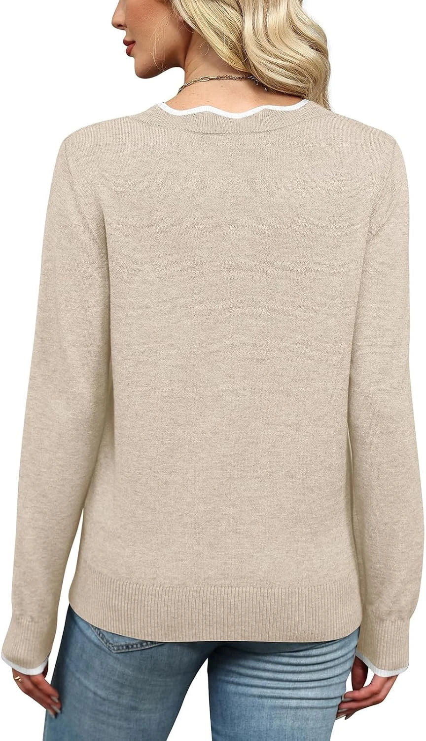V-Neck Knit Pullover Sweater