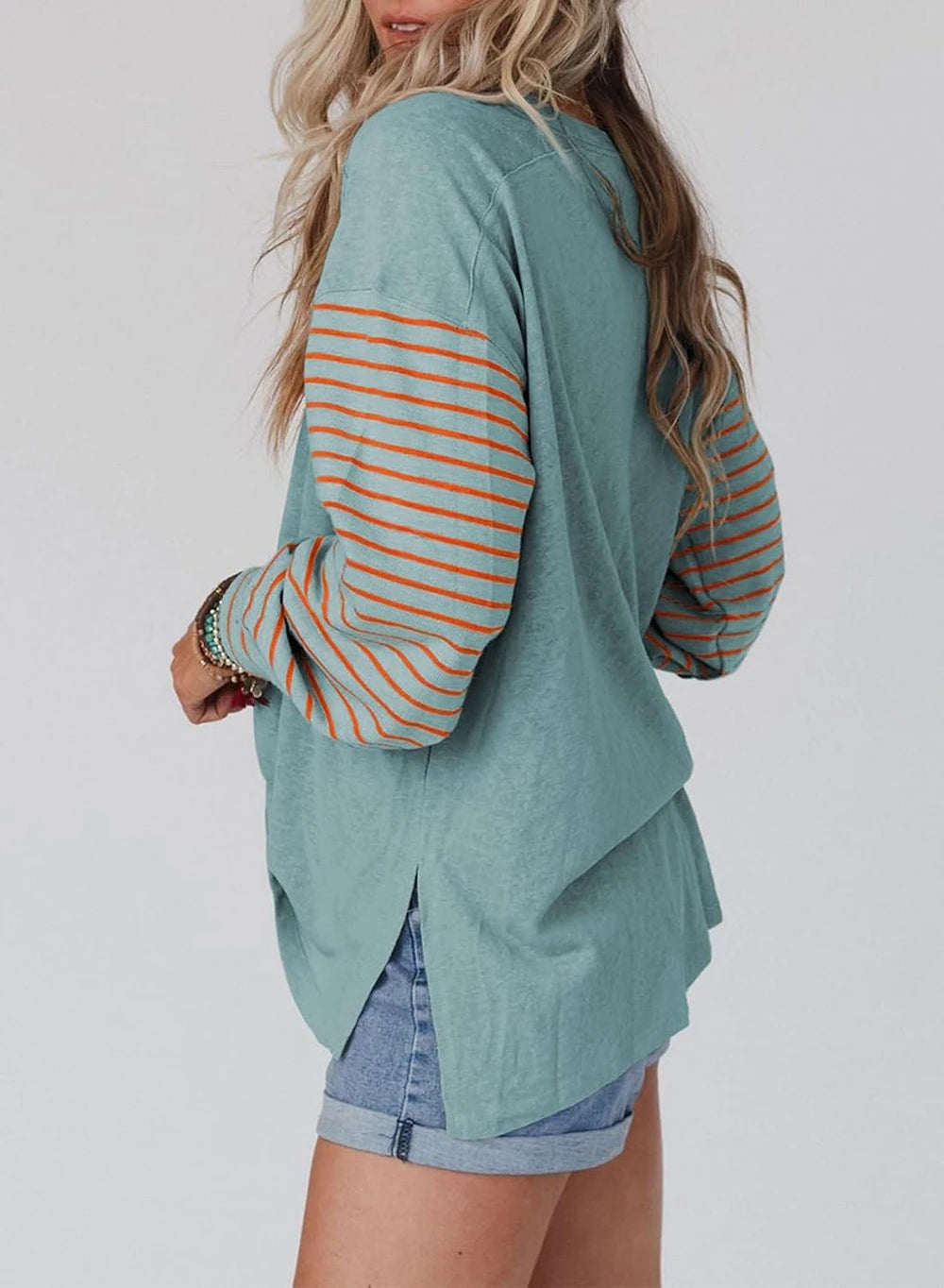Dokotoo Oversized Color Block Top