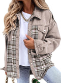 Oversized Plaid Denim Jacket