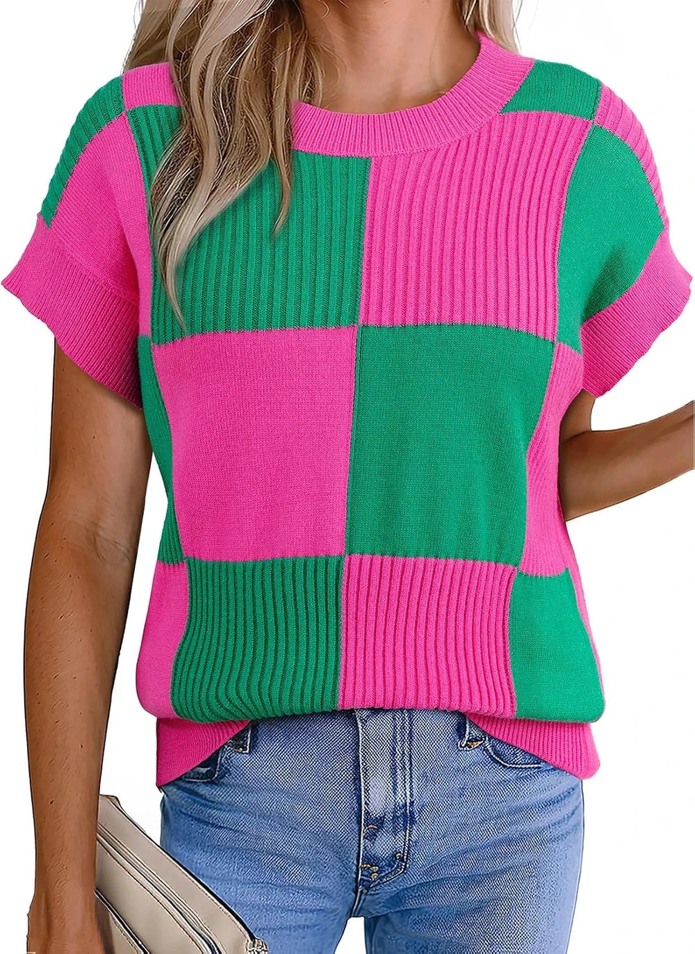 Evaless Color Block Sweater Vest