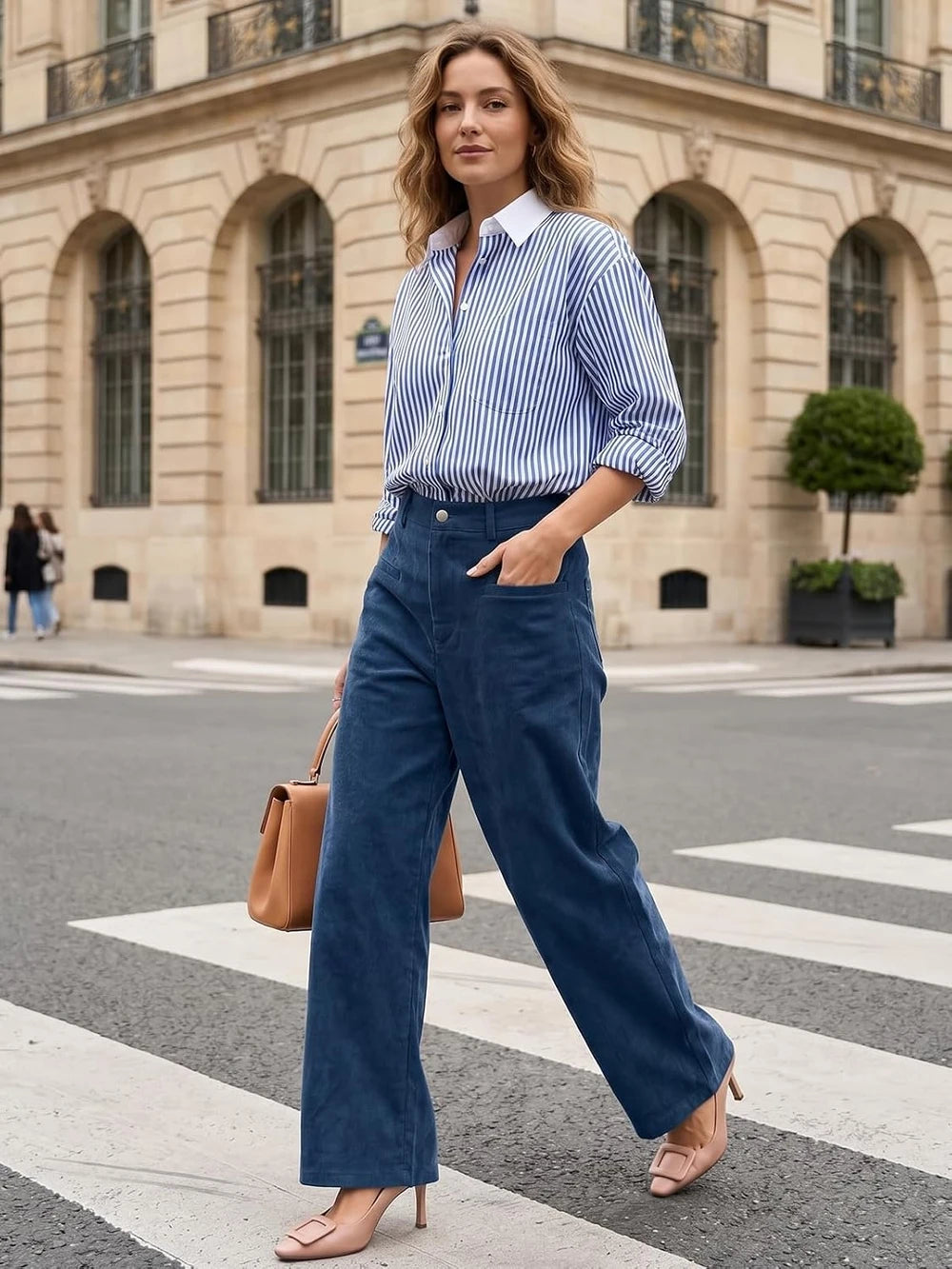 Acelitt Corduroy Wide-Leg Pants