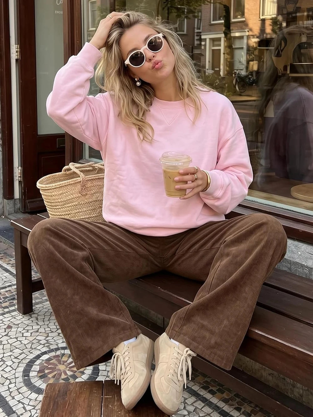 Acelitt Corduroy Wide-Leg Pants