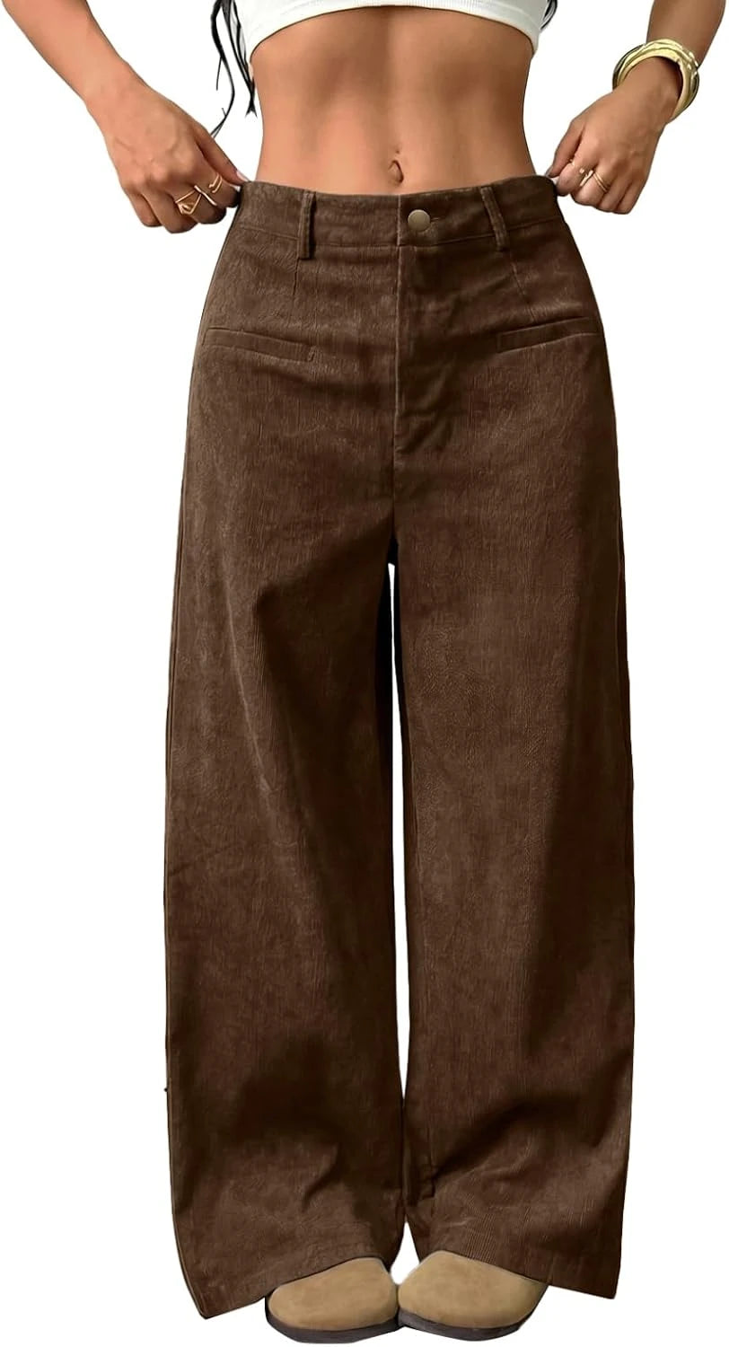 Acelitt Corduroy Wide-Leg Pants
