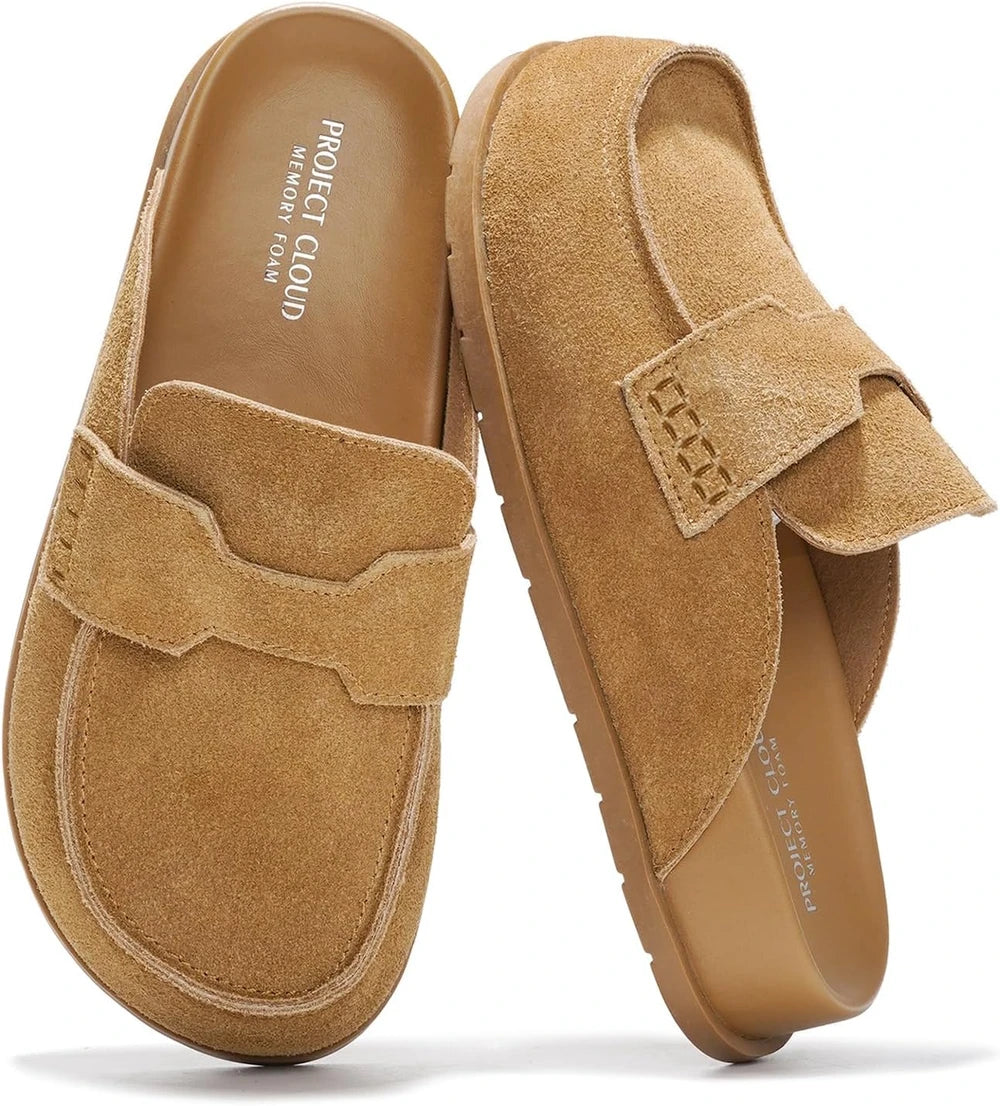 Genuine Leather Casual Clogs