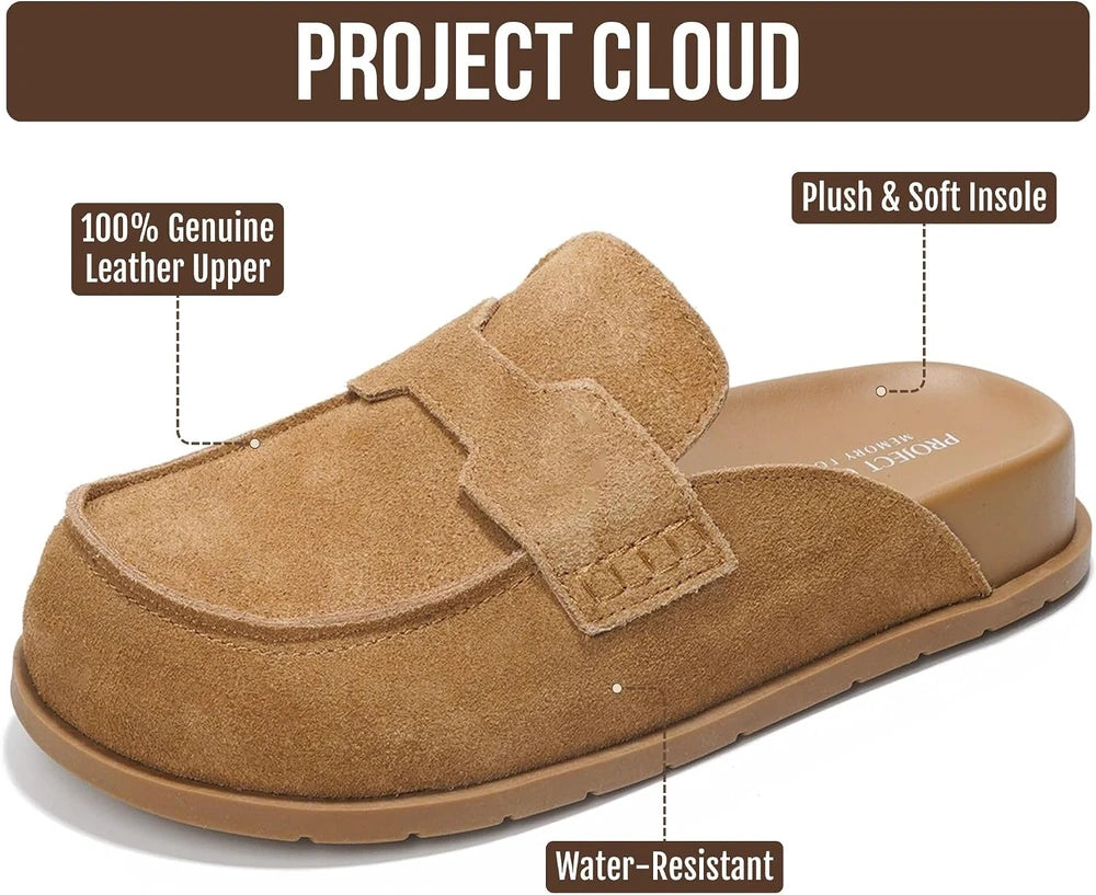 Genuine Leather Casual Clogs