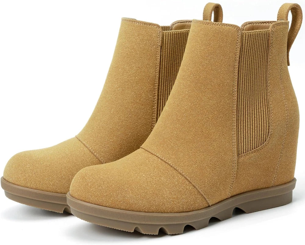 Athlefit Suede Chelsea Wedge Boots