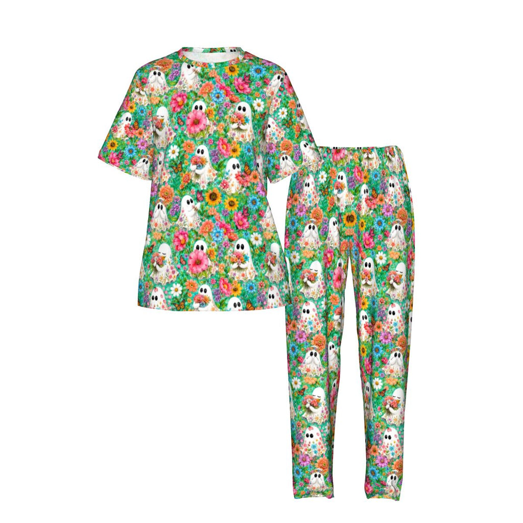 Women's ShortSleeved Pajama Set Ghostly Gurl