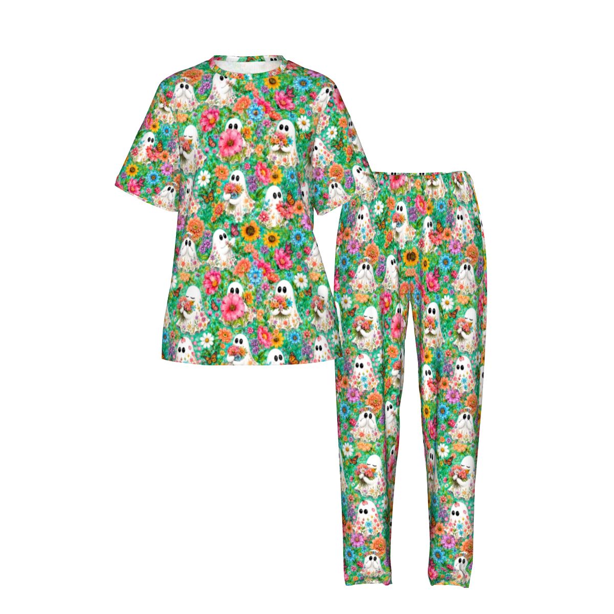 Women's ShortSleeved Pajama Set Ghostly Gurl