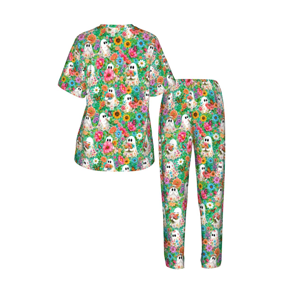 Women's ShortSleeved Pajama Set Ghostly Gurl